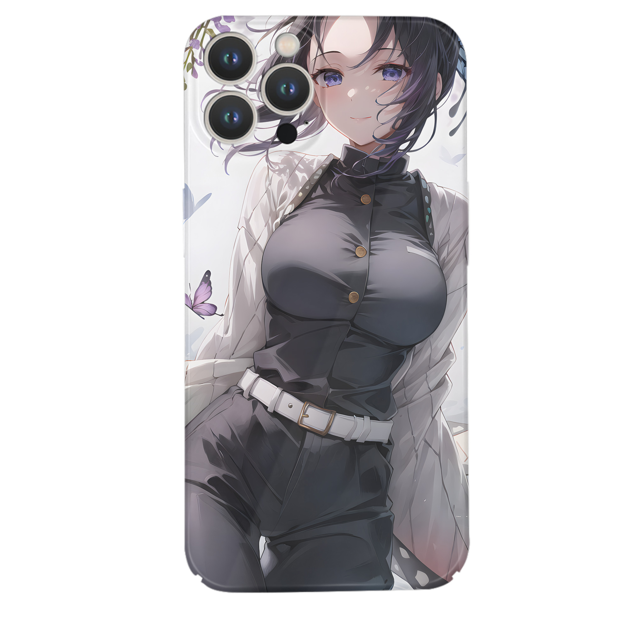 （画像用） 鬼滅の刃（きめつのやいば）蟲柱-胡蝶 しのぶ／こちょう しのぶ Kochou Shinobu 【iPhone 14シリーズ対応】ハードケース